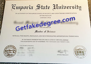 buy fake Emporia State University diploma