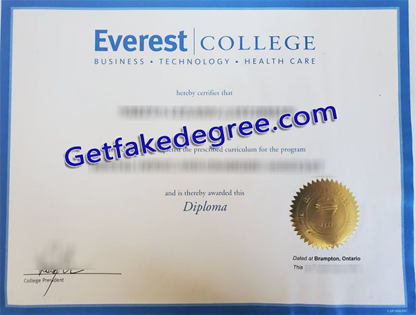 Everest College diploma, Everest College certificate