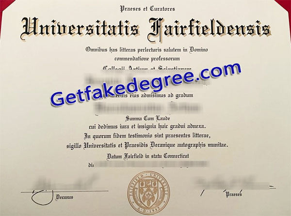 Fairfield University degree, Fairfield University diploma