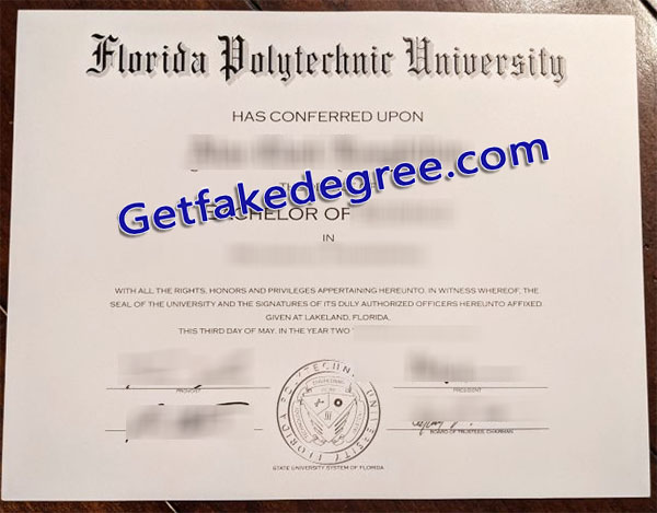 Florida Polytechnic University degree, Florida Polytechnic University diploma