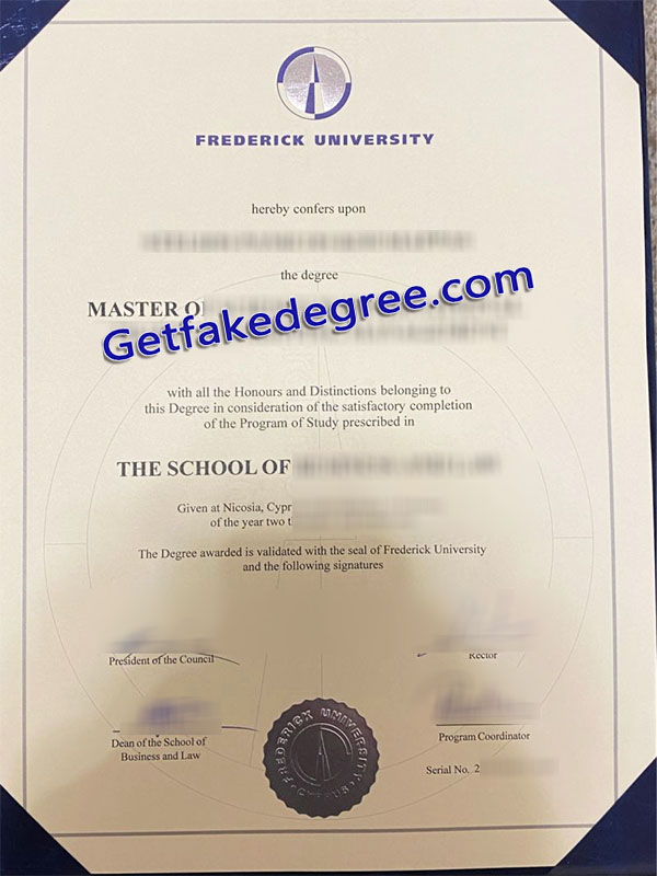Frederick University degree, Frederick University diploma