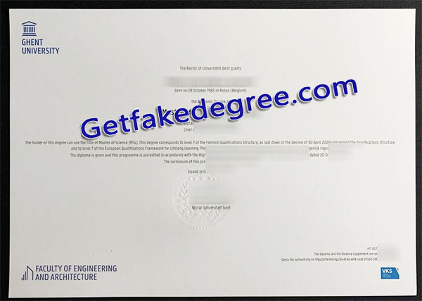 Ghent University diploma, Ghent University degree