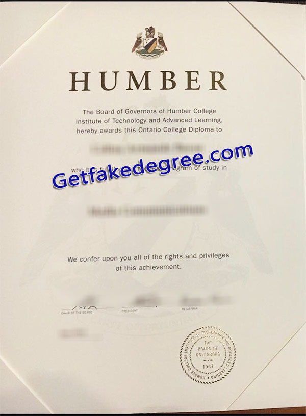 Humber College diploma, Humber College degree