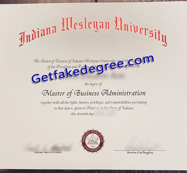 Indiana Wesleyan University degree, IWU diploma