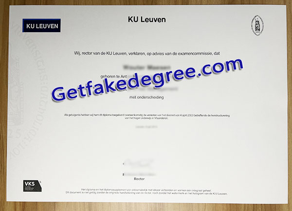 Katholieke Universiteit Leuven degree, KU Leuven diploma