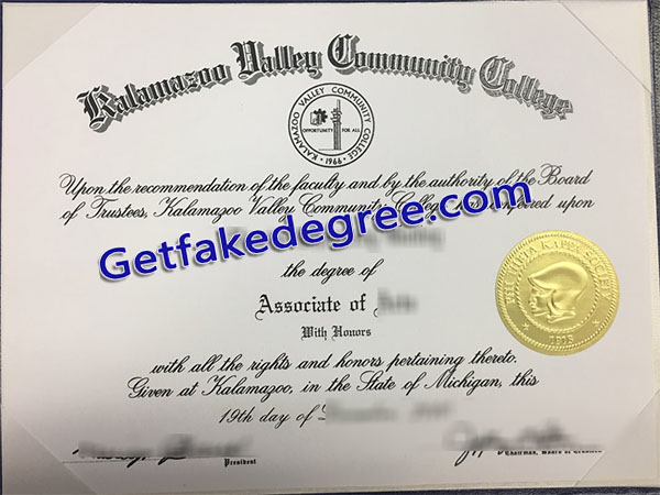 KVCC diploma, Kalamazoo Valley Community College degree