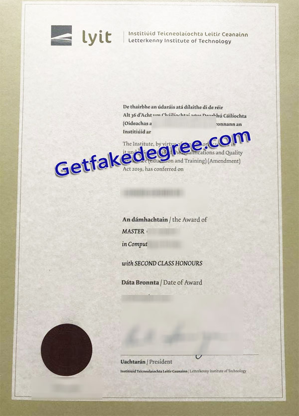 Letterkenny Institute of Technology degree, LYIT diploma