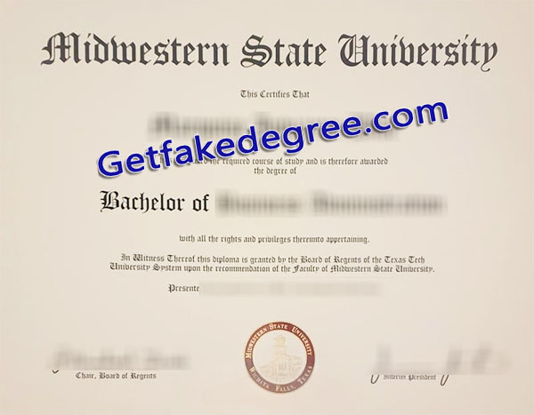 Midwestern State University diploma, Midwestern State University degree