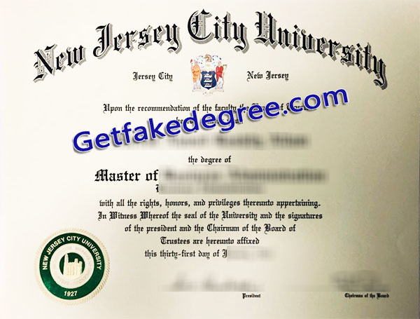 New Jersey City University degree, NJCU diploma