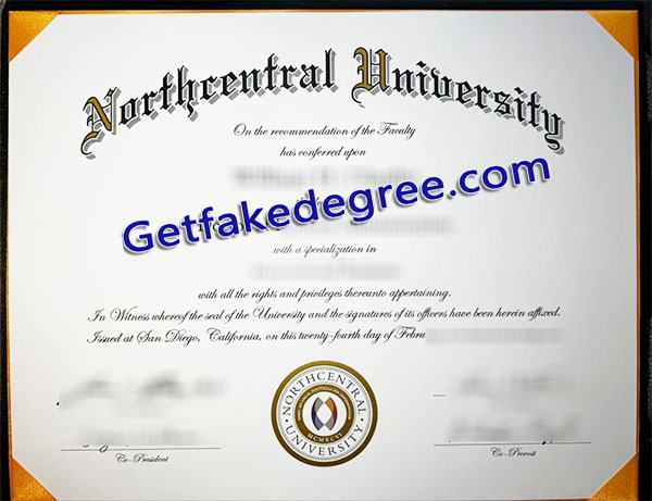 Northcentral University diploma, NCU degree