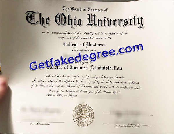 Ohio University degree, Ohio University diploma