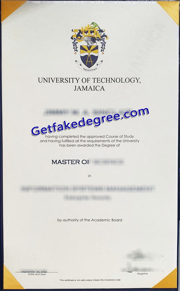University of Technology Jamaica degree, University of Technology Jamaica diploma