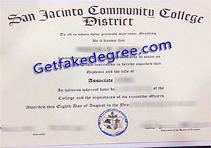 buy fake San Jacinto College diploma