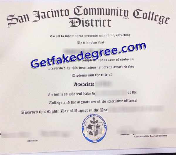 San Jacinto College diploma, San Jacinto College degree