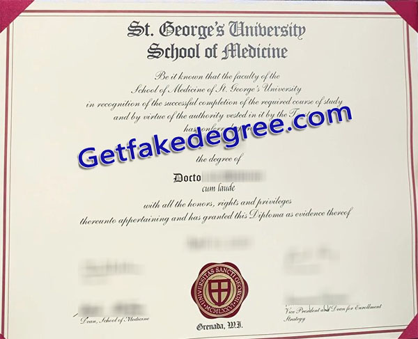 St. George's University diploma, St. George's University degree