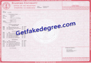 Stanford University transcript degree
