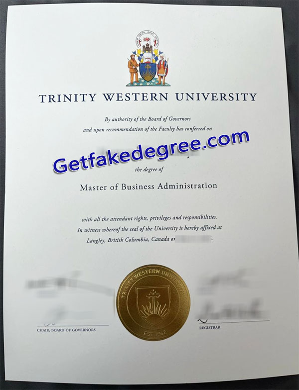 Trinity Western University diploma