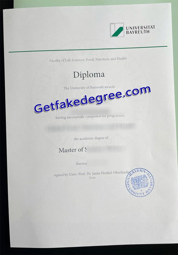 Universität Bayreuth diploma