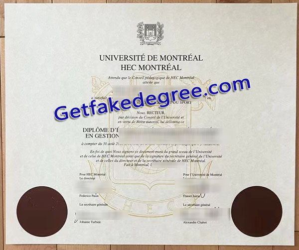 Université de Montréal diploma