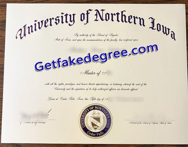University of North Iowa diploma