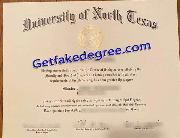 University of North Texas diploma