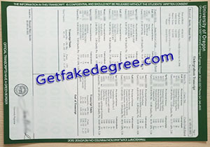 University of Oregon transcript