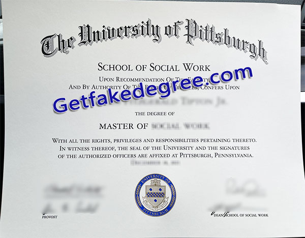 University of Pittsburgh diploma