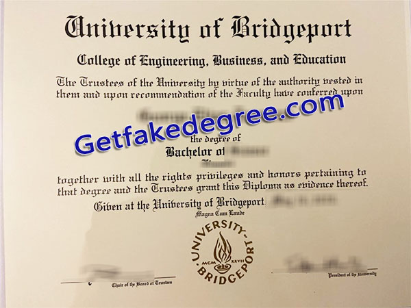 University of Bridgeport diploma