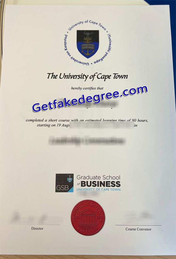 University of Cape Town diploma