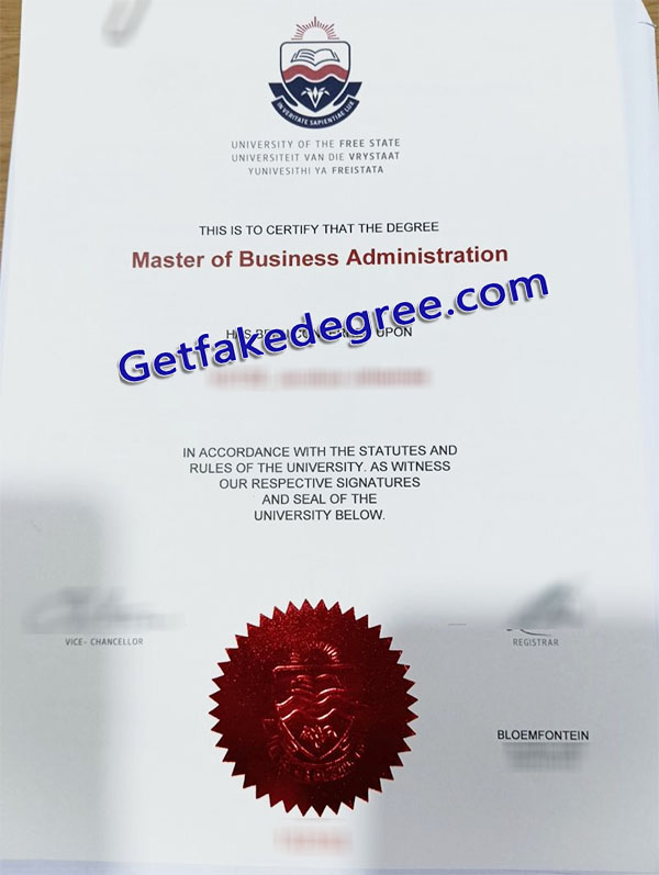 University of Free State diploma