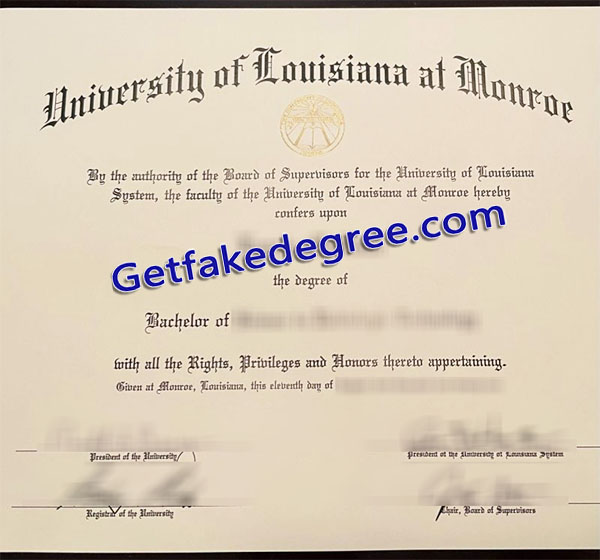 University of Louisiana at Monroe diploma
