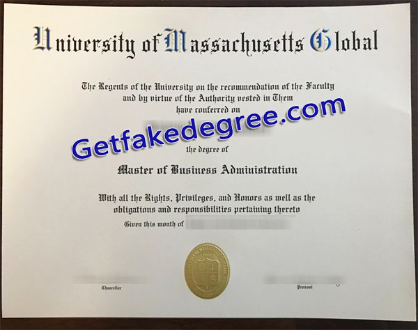 University of Massachusetts Global diploma