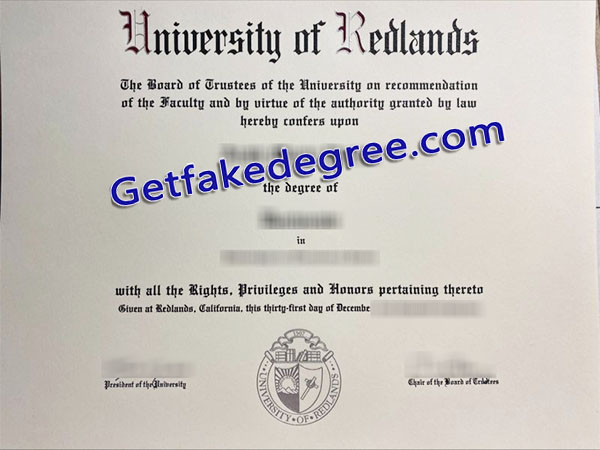 University of Redlands diploma