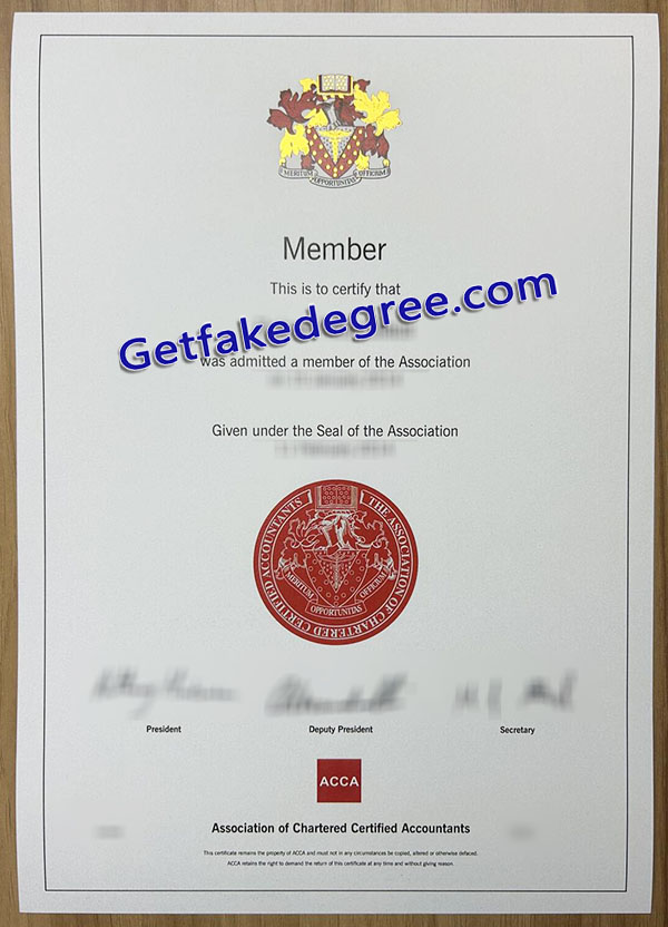 ACCA certificate