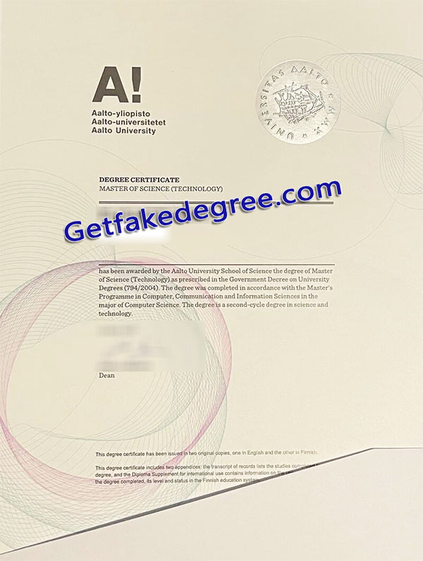 Aalto University diploma