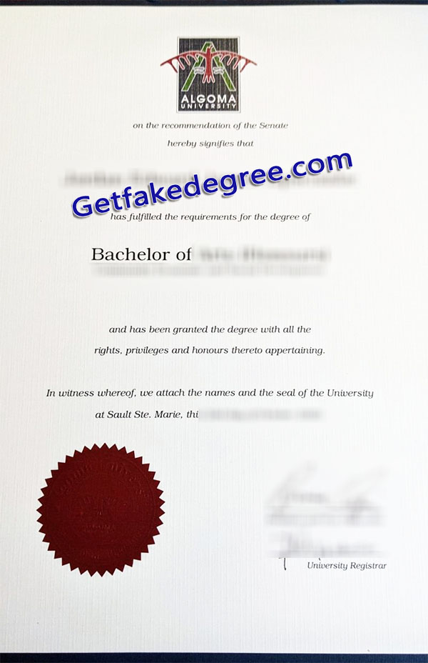 Algoma University diploma