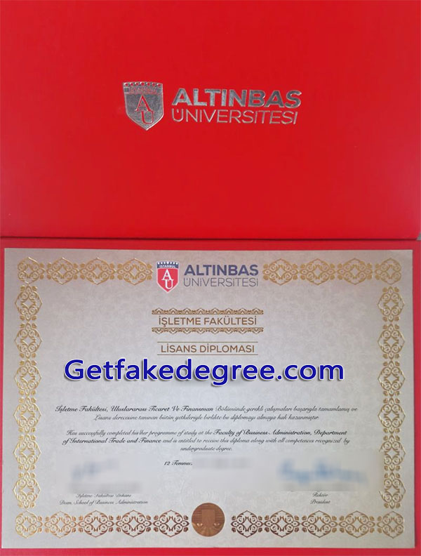 Altinbas University diploma