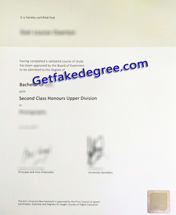 Arts University Bournemouth diploma
