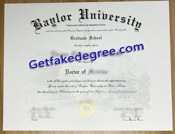 Baylor University diploma