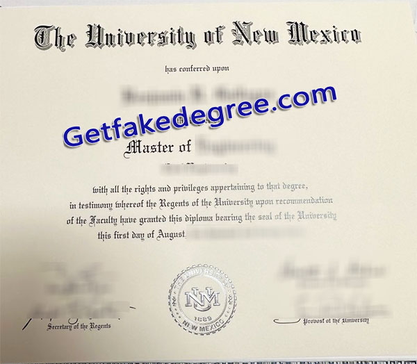 University of New Mexico diploma
