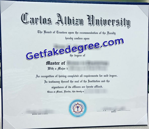 Carlos Albizu University diploma
