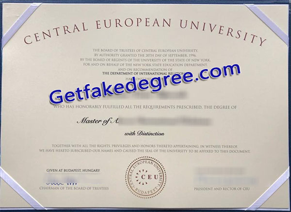 Central European University diploma