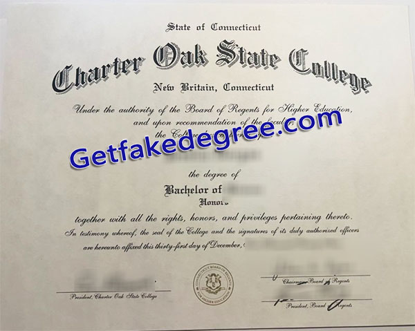 Charter Oak State College diploma