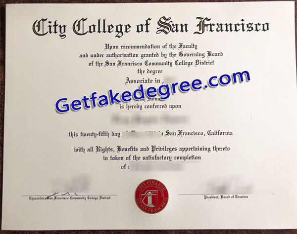 City College of San Francisco diploma
