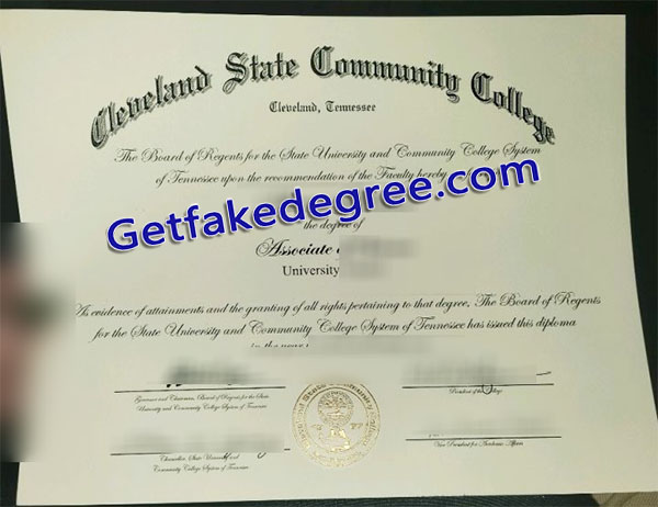 Cleveland State Community College diploma