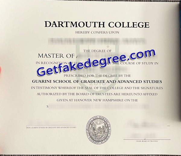 Dartmouth College diploma