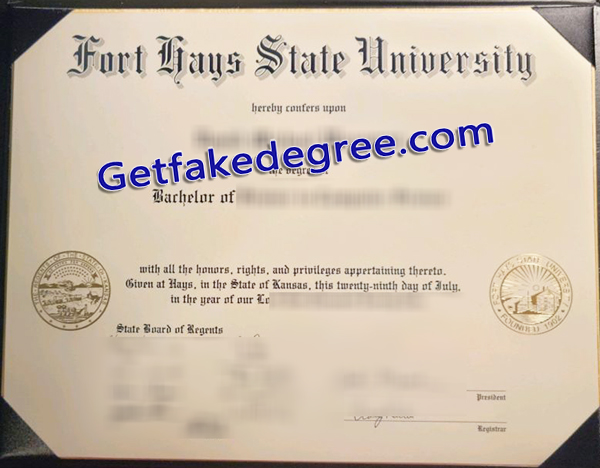 Fort Hays State University diploma