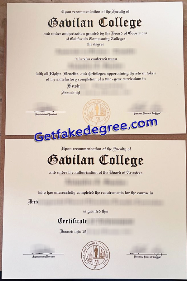 Gavilan College diploma