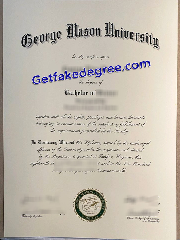 George Mason University diploma