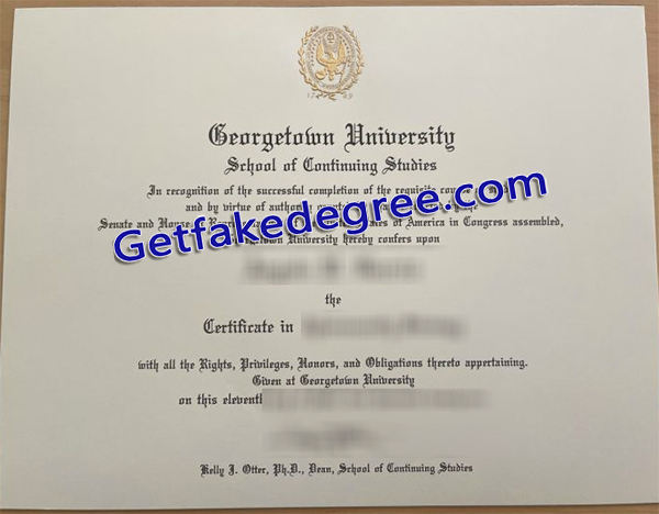 Georgetown University diploma